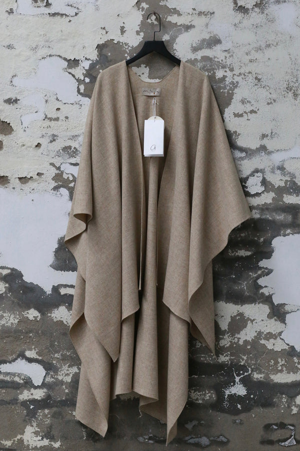 Cortana Poncho Coat CTN-PF25-A1125-BEIGE MELANGE